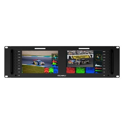 Feelworld D71 PLUS 7'' Full HD 3RU Rack Mount Monitor, Supports 4K HDMI & 3G-SDI