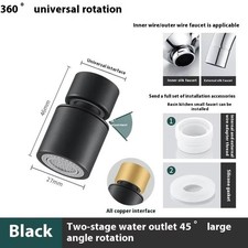 Kitchen Tap Aerator 360° Rotate Faucet Swivel End Diffuser Adapter Filter  Spray