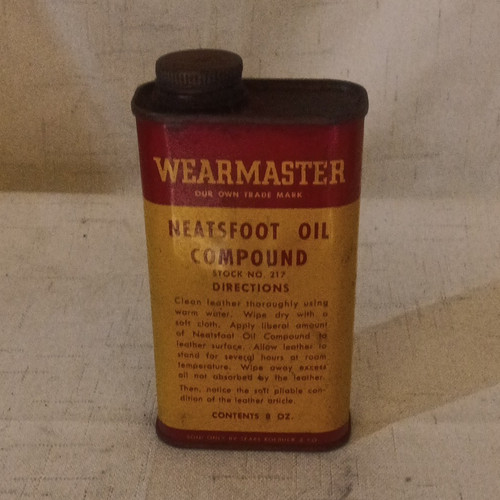 Wearmaster Neatsfoot Oil Compound Leather Conditioner Repels Water 217