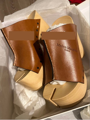 Maison Margiela Platform Sandals Size 37 Women's Leather Boxed Brown Unused