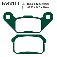 Bremsbelag EBC FA431TT Hinten Adly Herchee Crossroad 300 Sentinel Bj. 2007-2010