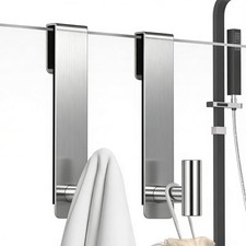 Shower Door Hooks, 7.5 Inch Extended Towel Hooks for Bathroom Frameless Gla...