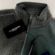 J.Lindeberg Zeke Pile Mid Layer Vest Mens S Volcanic Ash Sherpa Fleece AMJS06985