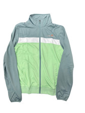 Ellesse Men's Zip Up Green/Grey Classic Track Jacket - New