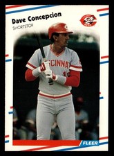 Dave Concepcion 1988 Fleer #229 Cincinnati Reds Baseball *189