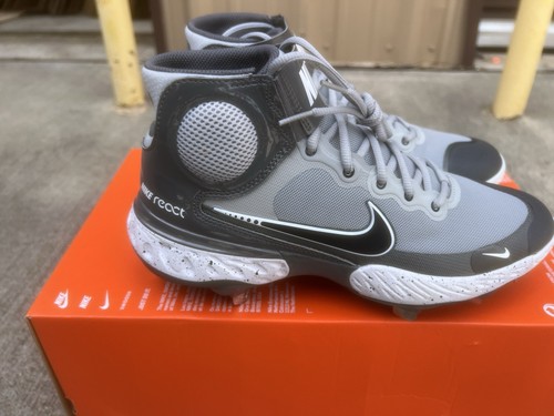 RARE Neuf Alpha Huarache Elite 3 Mid LT Gris Fumé CK0745-010 Homme Taille 8 Sans Boîte - Photo 6/7