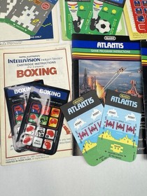Vintage Intellivision Manuals & Overlays Lot - 34  + Intellivoice Set Manual