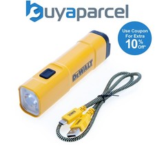 Dewalt DCL183 Rechargeable USB-C LED Flashlight Torch 3 Mode Impact Proof 200lm