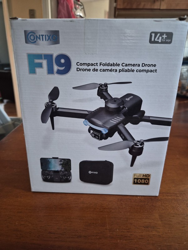 Contixo F19 Drone With 1080p HD FPV Camera, 9.17 x 2.6 x 8.86 inches, Black 