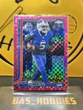 2025 Topps Chrome #31 Joshua Palmer Hot Pink X-Fractor Buffalo Bills