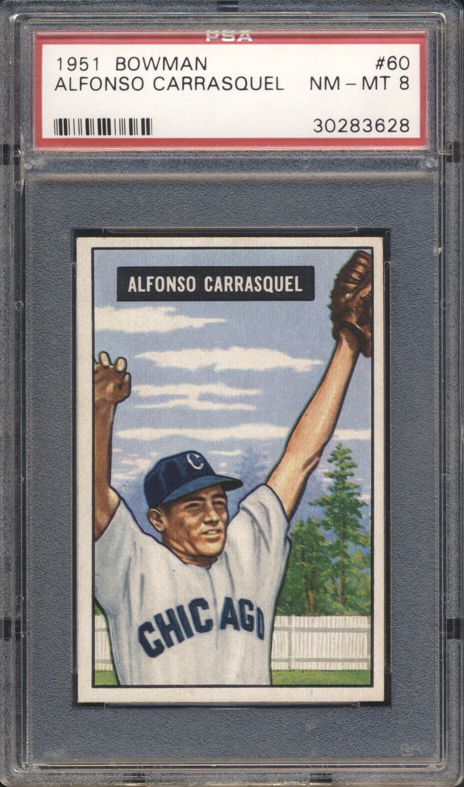 1951 Bowman Baseball Chico Carrasquel ROOKIE #60 PSA 8 WHITE SOX (PSA SET BREAK)