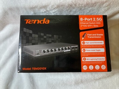 Tenda TEM2010X 8-Port 2.5G Ethernet Switch w/ 2x10G SFP+ Slots, Sealed Free Ship