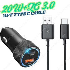 For Android Samsung Phone Adapter 38W Fast Charger Type C Charging Cable Cord