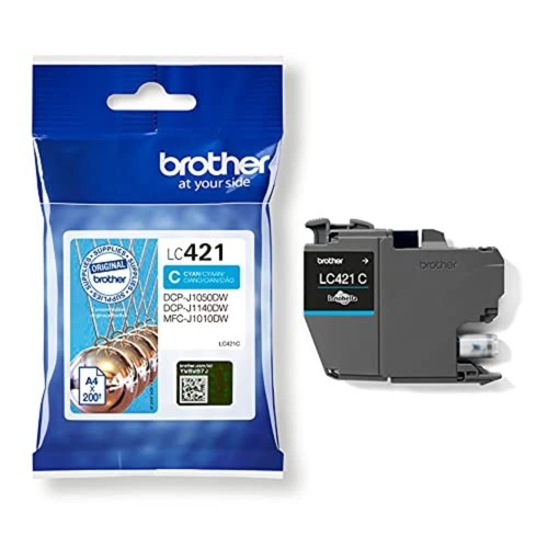 Brother LC - 421C Inkjet Cartridge, Cyan, Single Pack, includes 1 x Inkjet Cartr