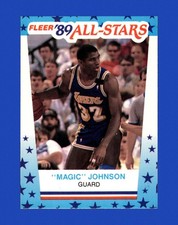 1989-90 Fleer Sticker Set-Break #  5 Magic Johnson NM-MT OR BETTER *GMCARDS*