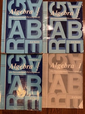 Saxon Algebra 1/2 Textbook Test Forms Homeschool Packet Solutions Manual 3rd Ed.
