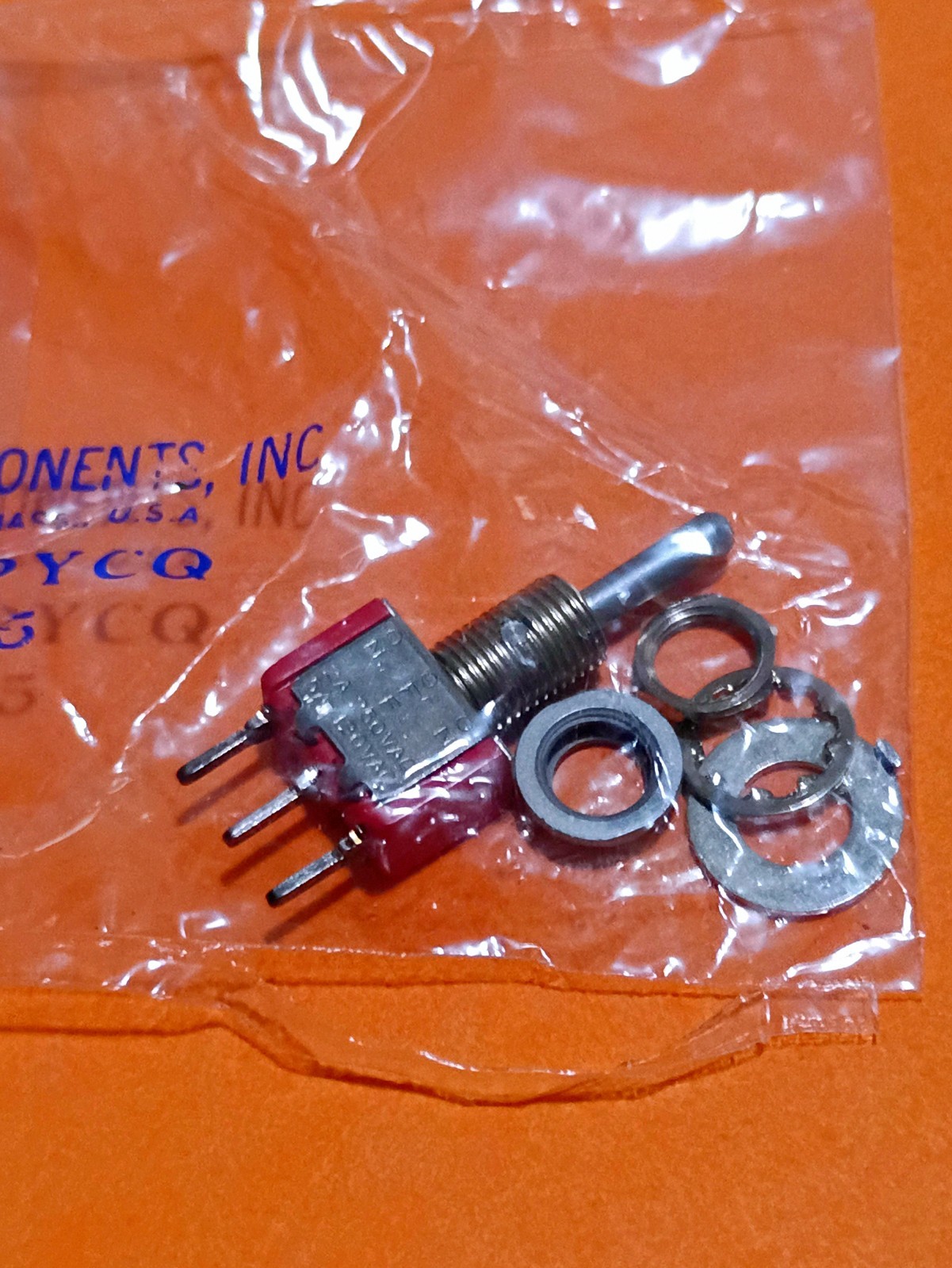 3 PCS C&K 7105SPYCQ MOMENTARY SPDT ON-OFF-ON 5A 120VAC 2A 250VAC TOGGLE SWITCH