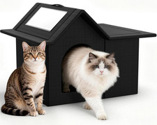 Outdoor Cat House, Weatherproof Pet Shelter for Cats, Durable Cat Bed for Outdoo