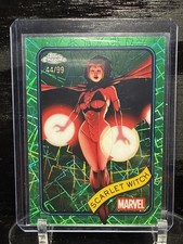 Scarlet Witch 2025 Topps Chrome Marvel Sapphire Green Refractor #170 26/99