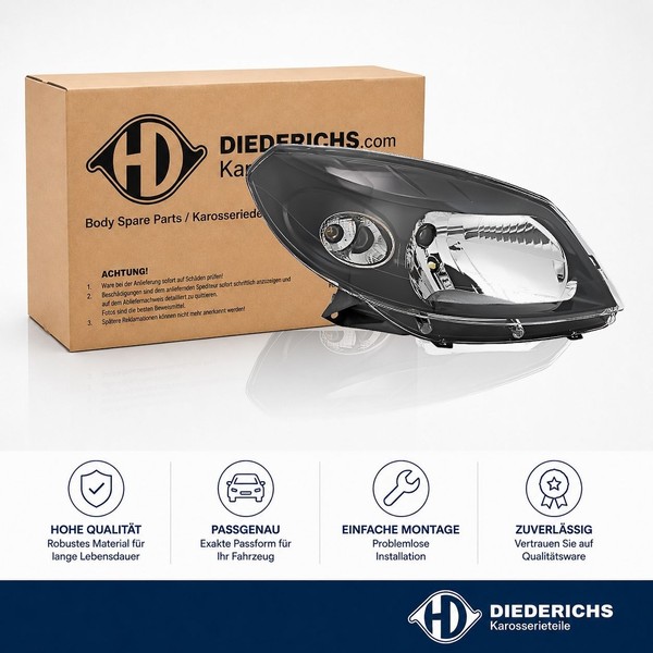 Hauptscheinwerfer Rechts Diederichs 4455082 FÜR Dacia Frontscheinwerfer-image