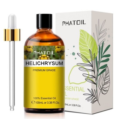 Helichrysum 3.38fl.oz Essential Oil, PHATOIL Pure 3.38 Fl Oz (Pack of 1) 