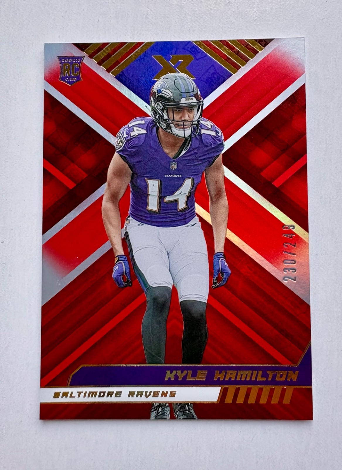 2022 Panini XR Kyle Hamilton #138 RC Red /249