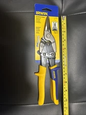 Irwin Vise Grip Aviation utility Snips Cuts Straight & Wide Curves 10"  2073113