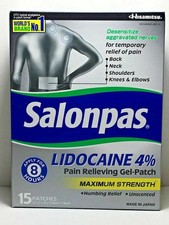 SALONPAS 4% PAIN RELIEVING GEL-PATCH, 15 GEL PATCHES