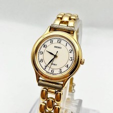 Seiko Spirit Ladies Gold Breath Watch Used SA1006