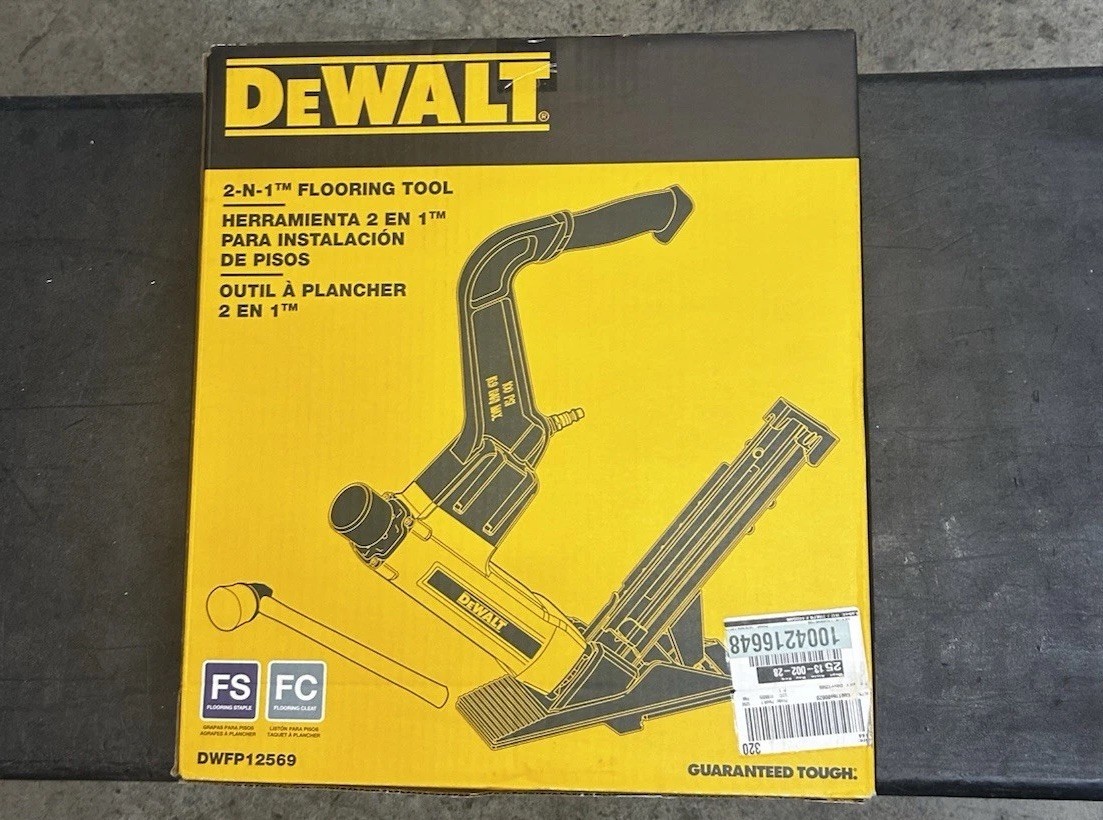 Dewalt 2-in-1 Pneumatic 15.5-Gauge 16-Gauge Flooring Nailer DWFP12569