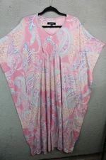Ellen Tracy Pink Paisley Cafton Loungewear-S/M-Pockets-Soft-Cozy Chic