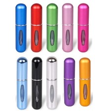 5Pcs Mini Travel Perfume Atomizer Bottle Spray Pump Case Refillable Portable US