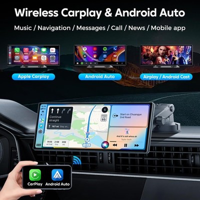 JATAZA 10.26 Wireless Apple Carplay Screen for Car, Secure Strong