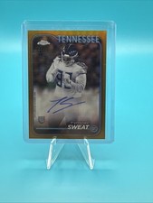 2024 Topps Chrome Tvondre Sweat True Gold Rookie Refractor Auto /50 Titans