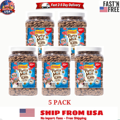 5 Pack Purina Friskies Party Mix Adult Cat Treats - Natural, Tuna - 20 oz