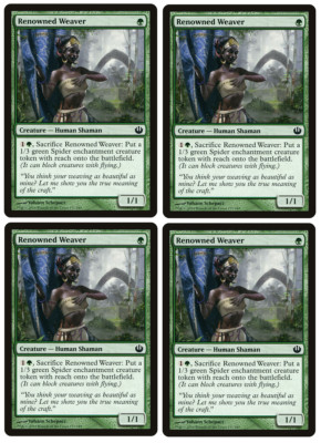 MTG - 4 x Renowned Weaver & 4 x Spider Tokens - Journey into Nyx (JOU) - LP
