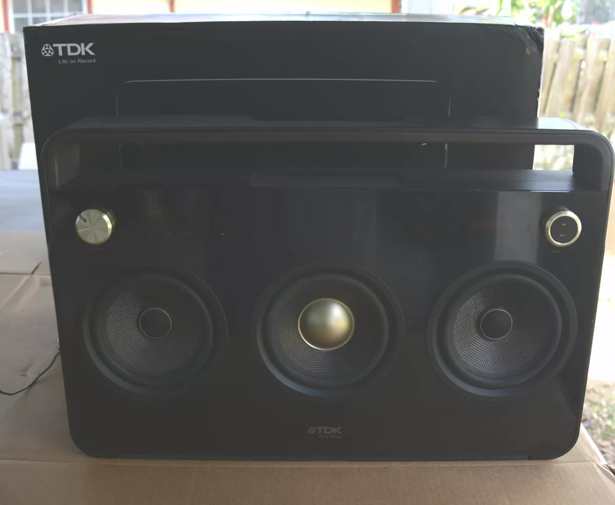 TDK 3 speaker boombox TP6803BLK in original box with power supply