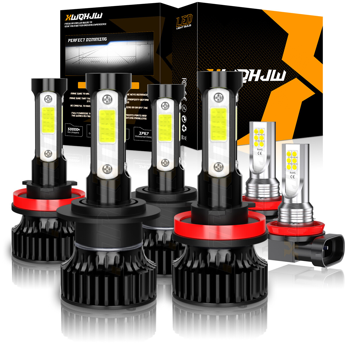 Combo faros LED haz alto/bajo + faros antiniebla para Mercury Milan 2006-2009