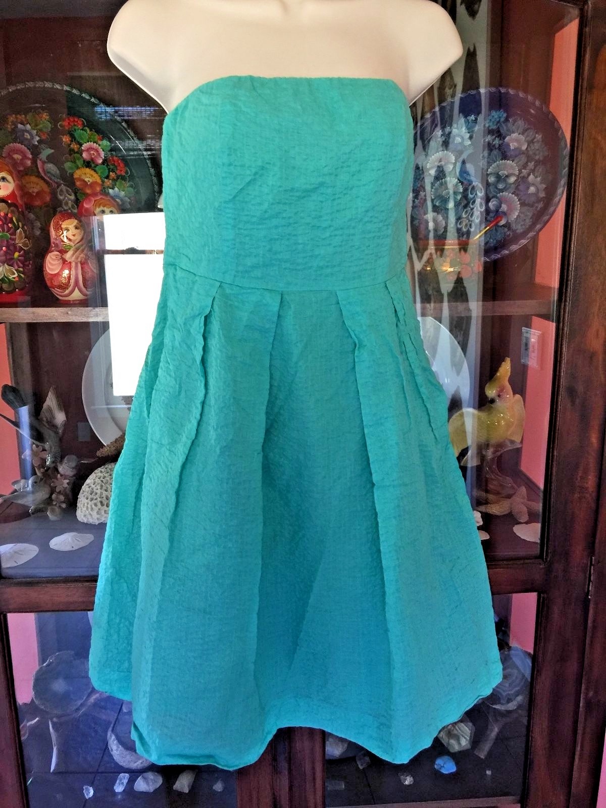 J.Crew Lorelei Strapless Deco Dot Pattern Dress A… - image 6