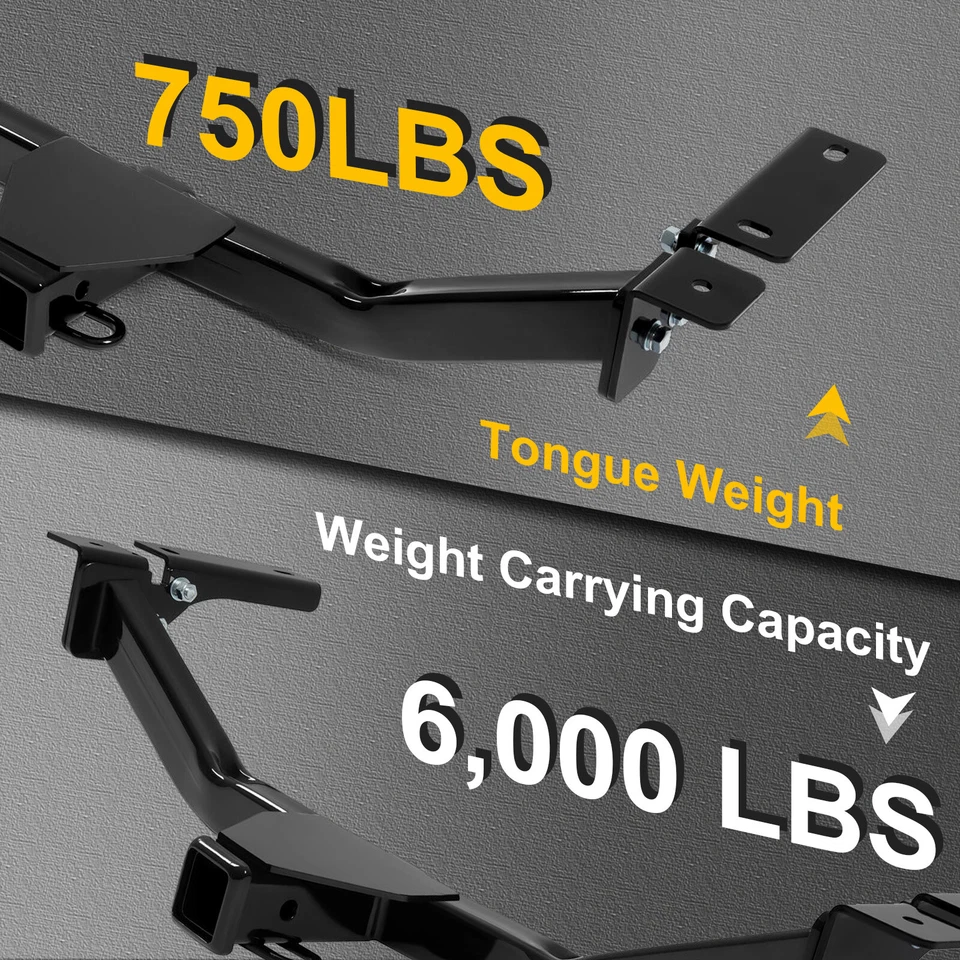 For Ford Edge 07-14/Lincoln MKX 07-15 2" Receiver Class 3 Trailer Hitch Towing - Image 4 of 4