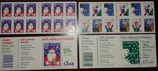 TWO 29¢ Booklets each of SANTA 2873 & GREETINGS 2799-2802 USA Christmas Stamps