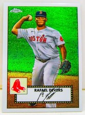 Rafael Devers 2021 Topps Chrome 1952 Redux Refractor Card TC52-29 Boston Red Sox