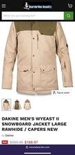 Dakine Men's Wyeast II Snowboard Jacket Small Rawhide / Capers New