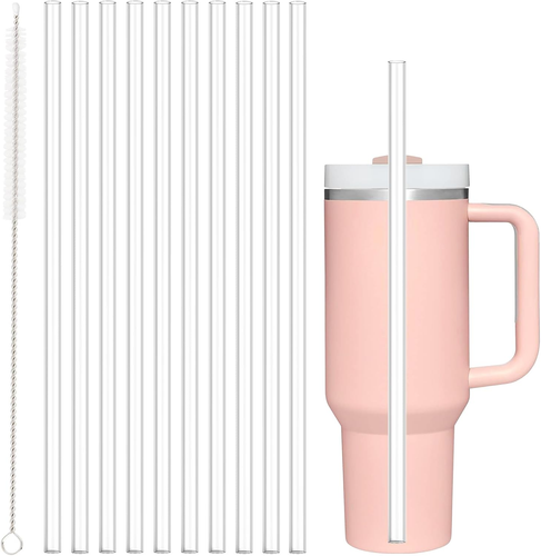 DISHWASHER SAFE Replacement Straws for Cup 40Oz 30Oz 64Oz Tumbler 10Pcs Reusable - Picture 11 of 12