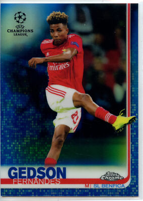 2018-19 Topps Chrome UEFA Champions League BLUE Gedson Fernandes Benfica #13/150