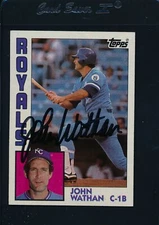 1984 Topps #602 John Wathan Royals Signed Auto *14903
