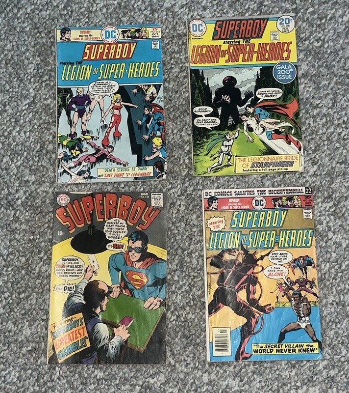 Lot Of 4 Superboy Comic Books