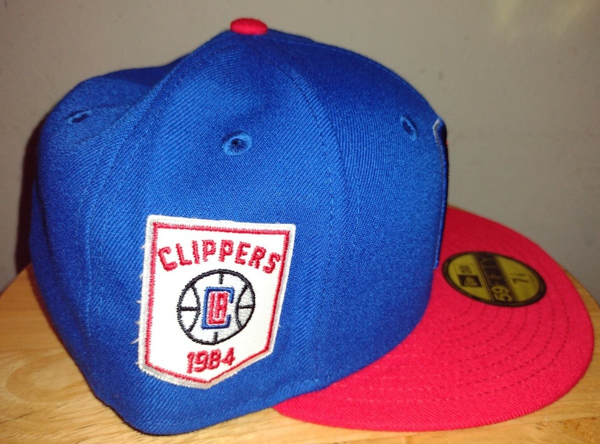 帽子 Wraps newera 7 1/2 LA Clippers 1984 Patch Hat Red Brim Superb New Era Cap NBA US