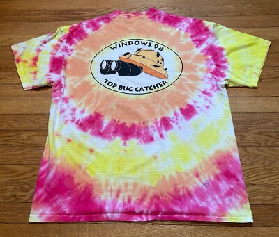 Vtg 90s Microsoft Windows '98 Top Bug Catcher Tech Single Stitch T