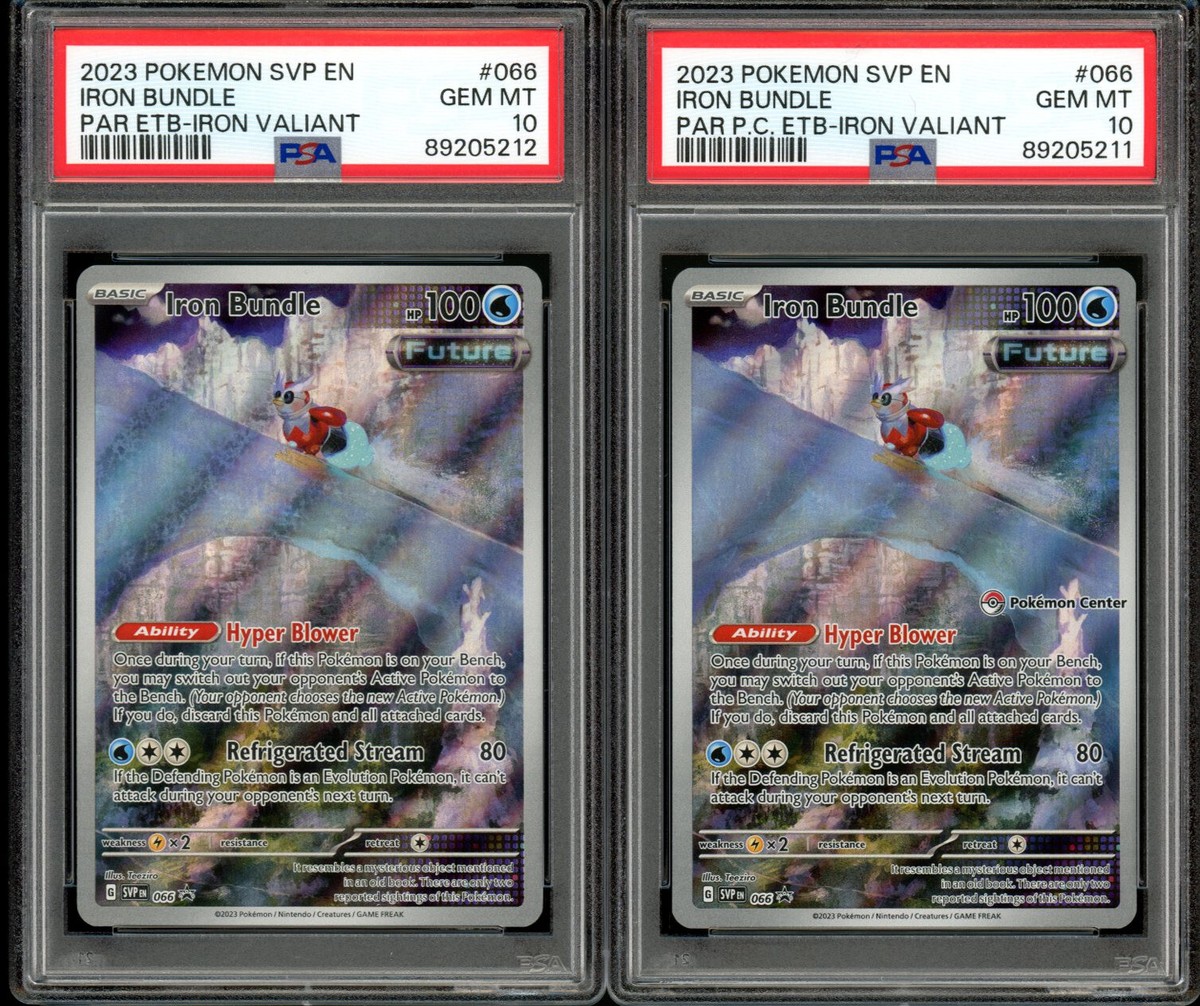 Pokemon Iron Bundle Paradox Rift PM Center & Regular ETB Promo